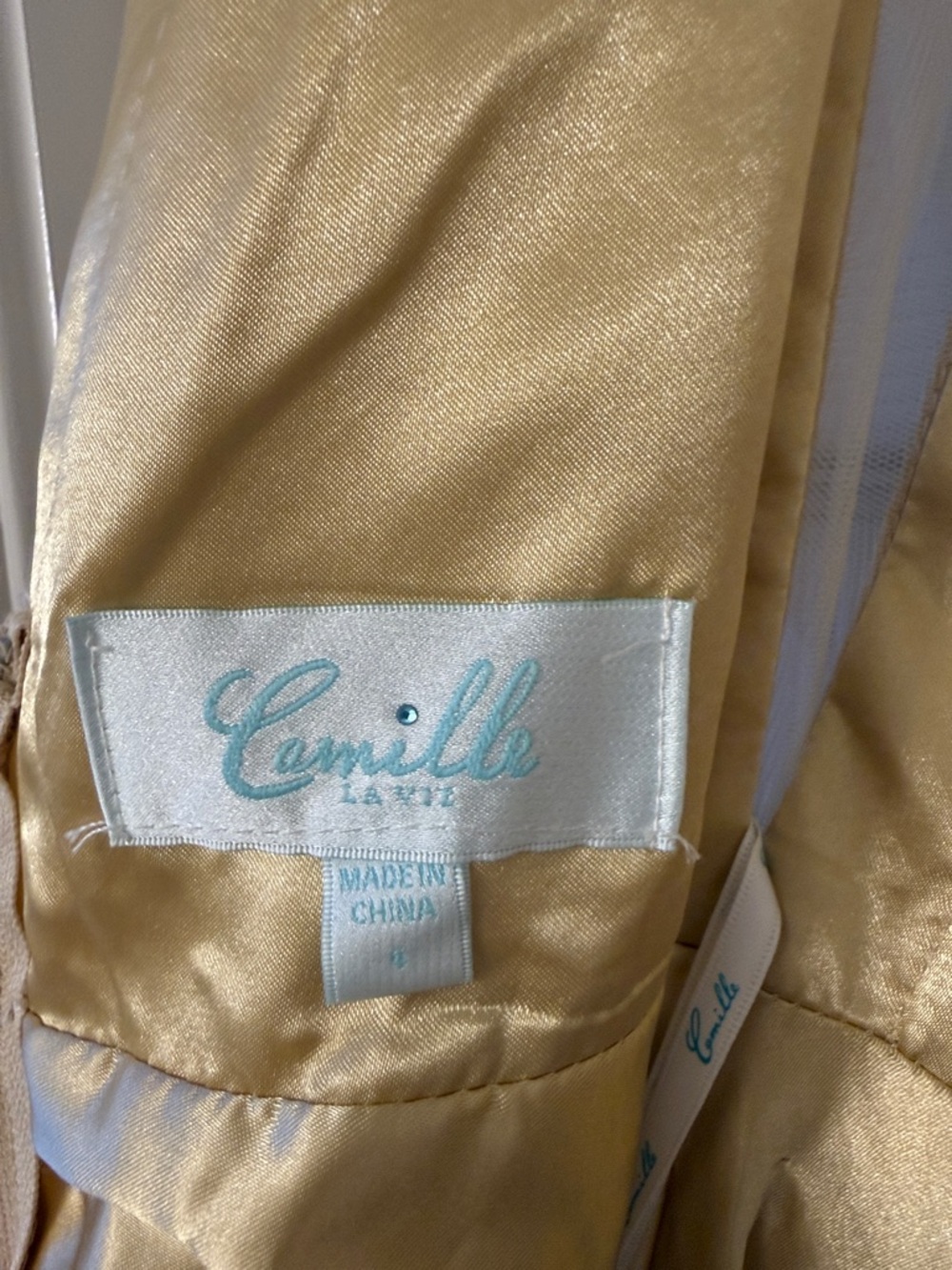 Camille La Vie Gold V-Neck Gown - Picture 4 of 10